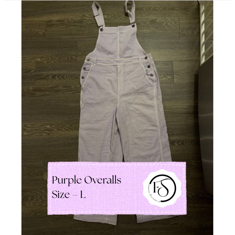 Women Purple Gameday Overalls, Size Large